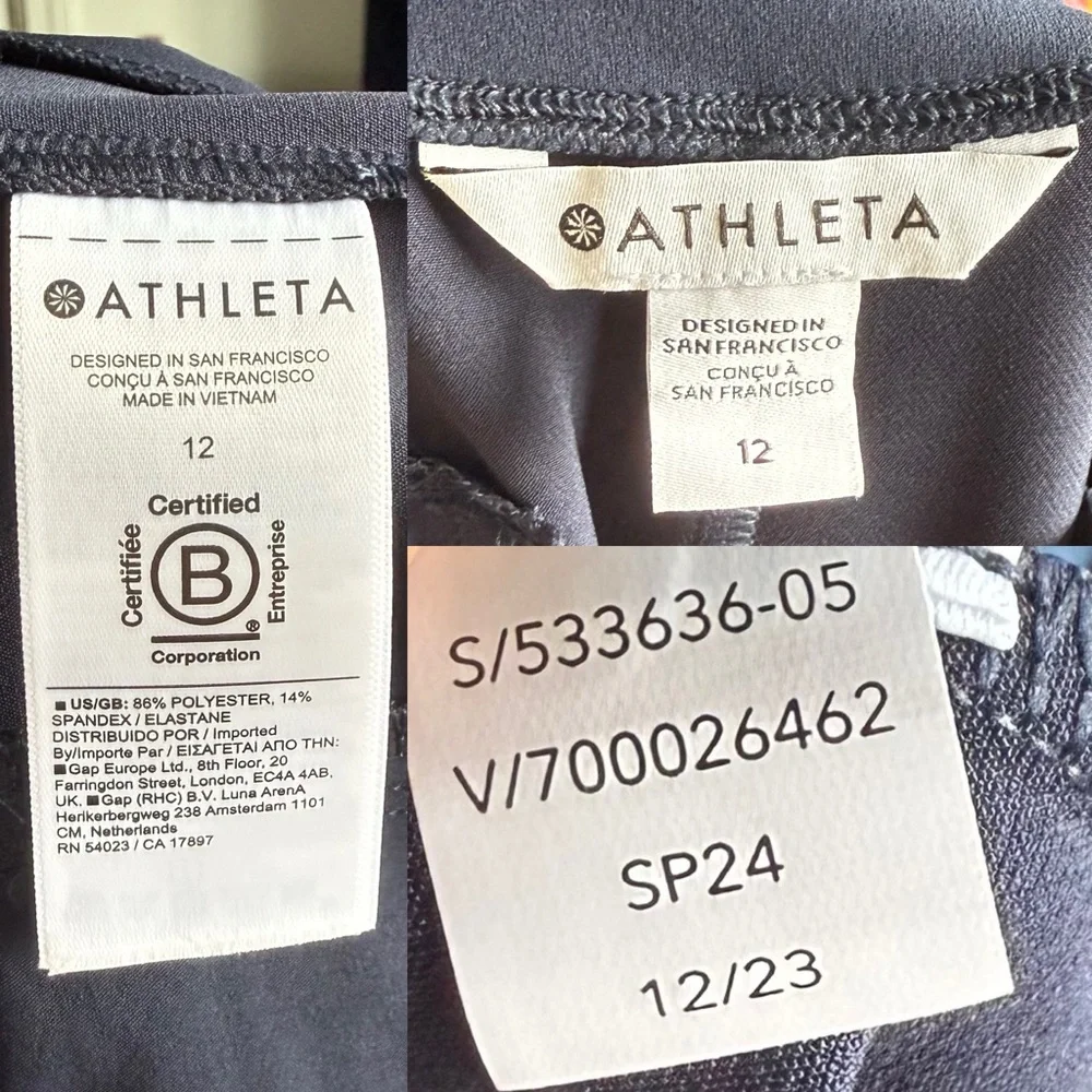 Athleta Endless High Rise Pant Navy Blue Women’s size 12 - Picture 7 of 8